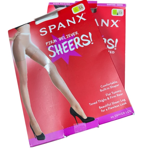 SPANX pk/2 Firm Believer Sheers in Nude